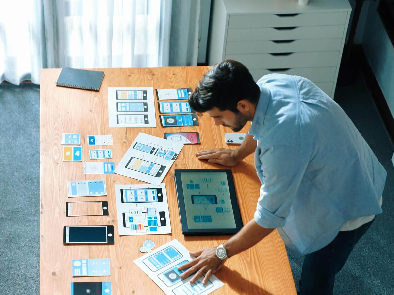 Hire a UI/UX Designer - illustrative visual
